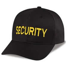 674 Black Twill Ball Cap Embroidered w/ “SECURITY”