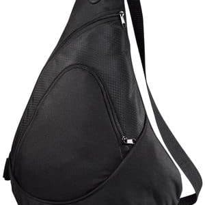 BG1010 Port Authority Black Honeycomb Messenger Style Shoulder Bag