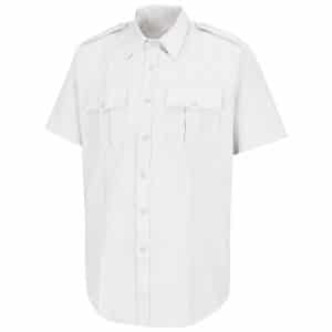 85R5400 White Cotton Blend Short Sleeve Shirt