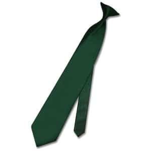 Mens Clip on Ties Solid Uniform Clip-on Neck Ties for Police and