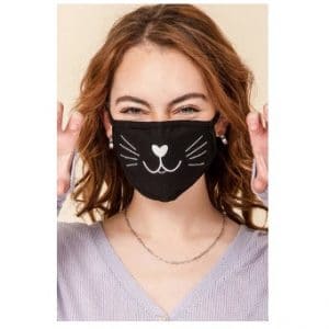 Kids Washable 2-Layer Kitty Cat Face Mask