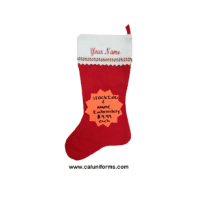 Red Christmas Stocking w/ Custom Name Embroidery