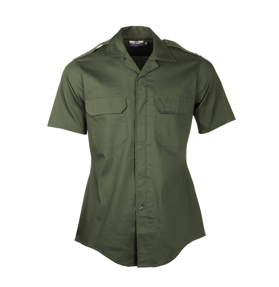 11257 Forest Green Mini-Ripstop Corrections Short Sleeve Shirt - Cal ...
